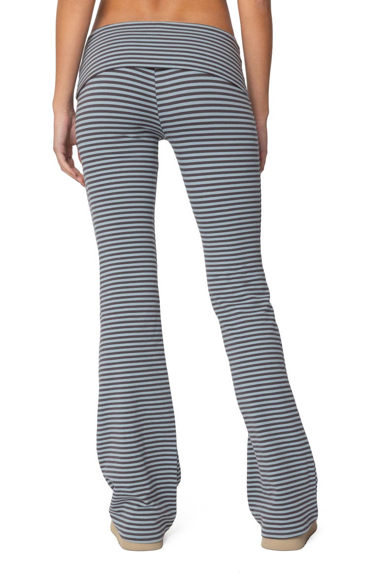 Kaeli Stripe Flare Pants, Alternate, color, NAVY