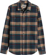 Schott NYC Two-Pocket Long Sleeve Flannel Button-Up Shirt