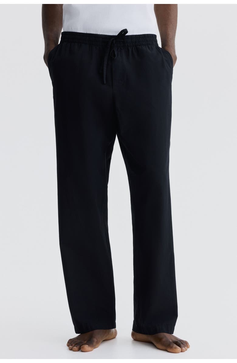 H&M Relaxed Fit Poplin Trousers, Alternate, color, Black