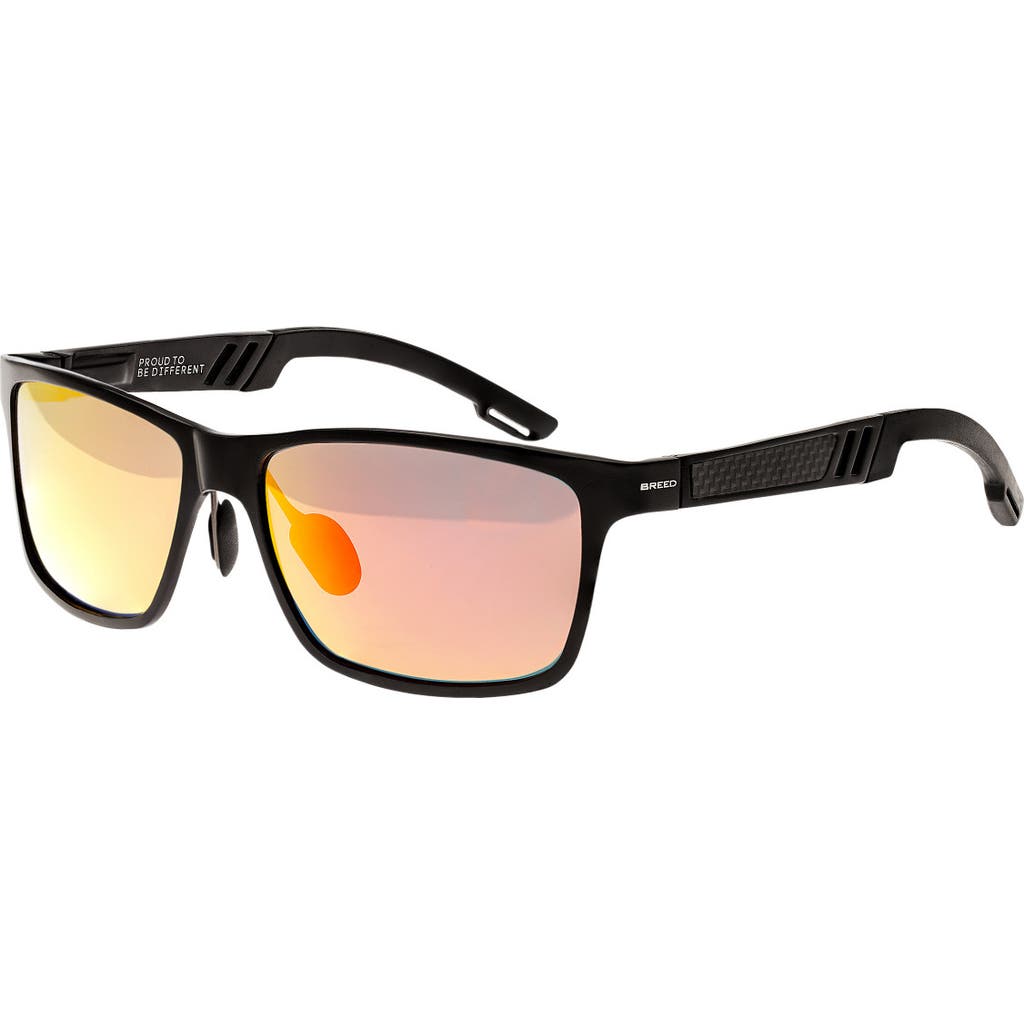 Breed Pyxis Titanium Polarized Sunglasses In Black/red-yellow