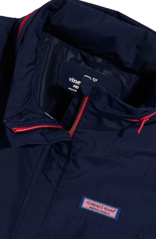 Vineyard Vines Storm Packable Water Resistant Jacket In Nautical Navy