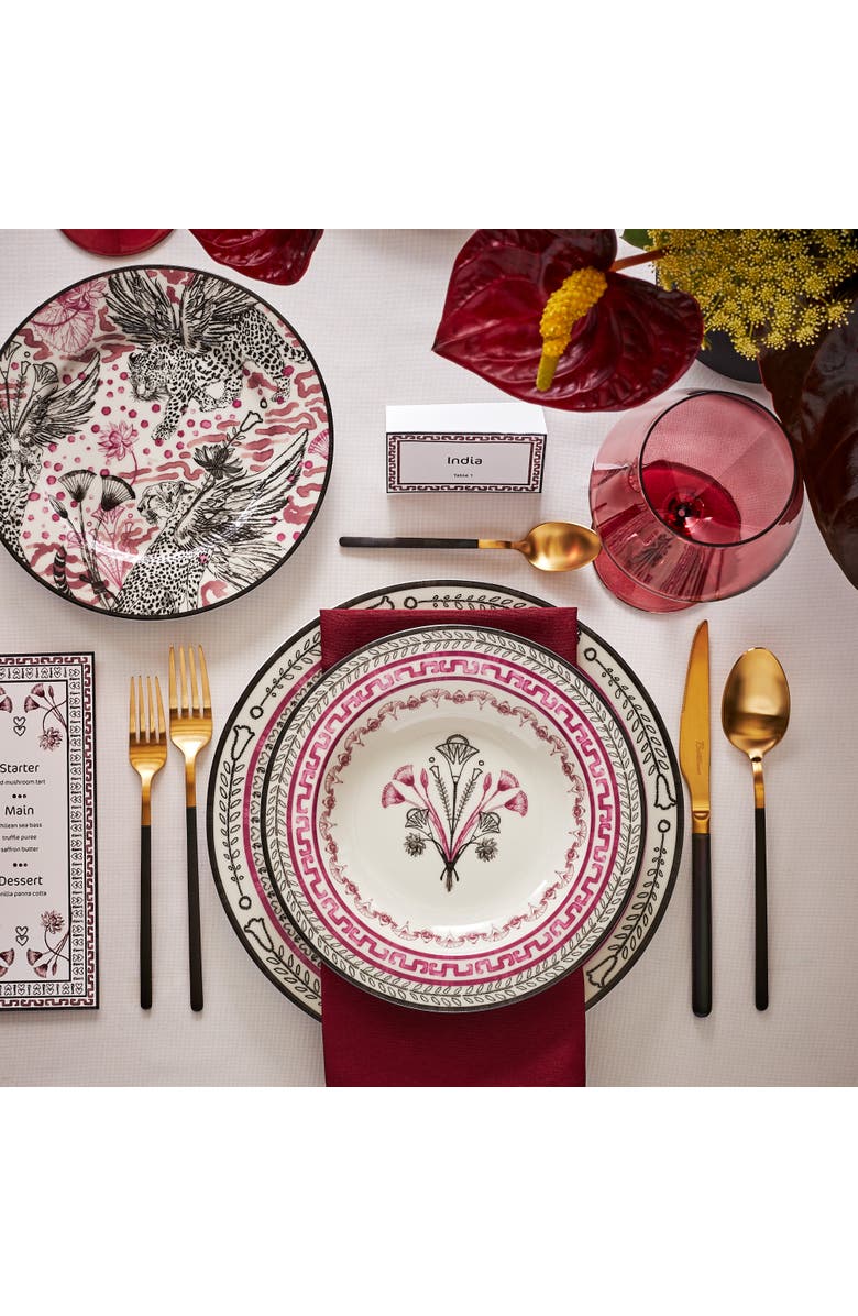 Marchesa Serengeti Porcelain Salad Plate Set of 4, Multicolored, Alternate, color, Multicolored