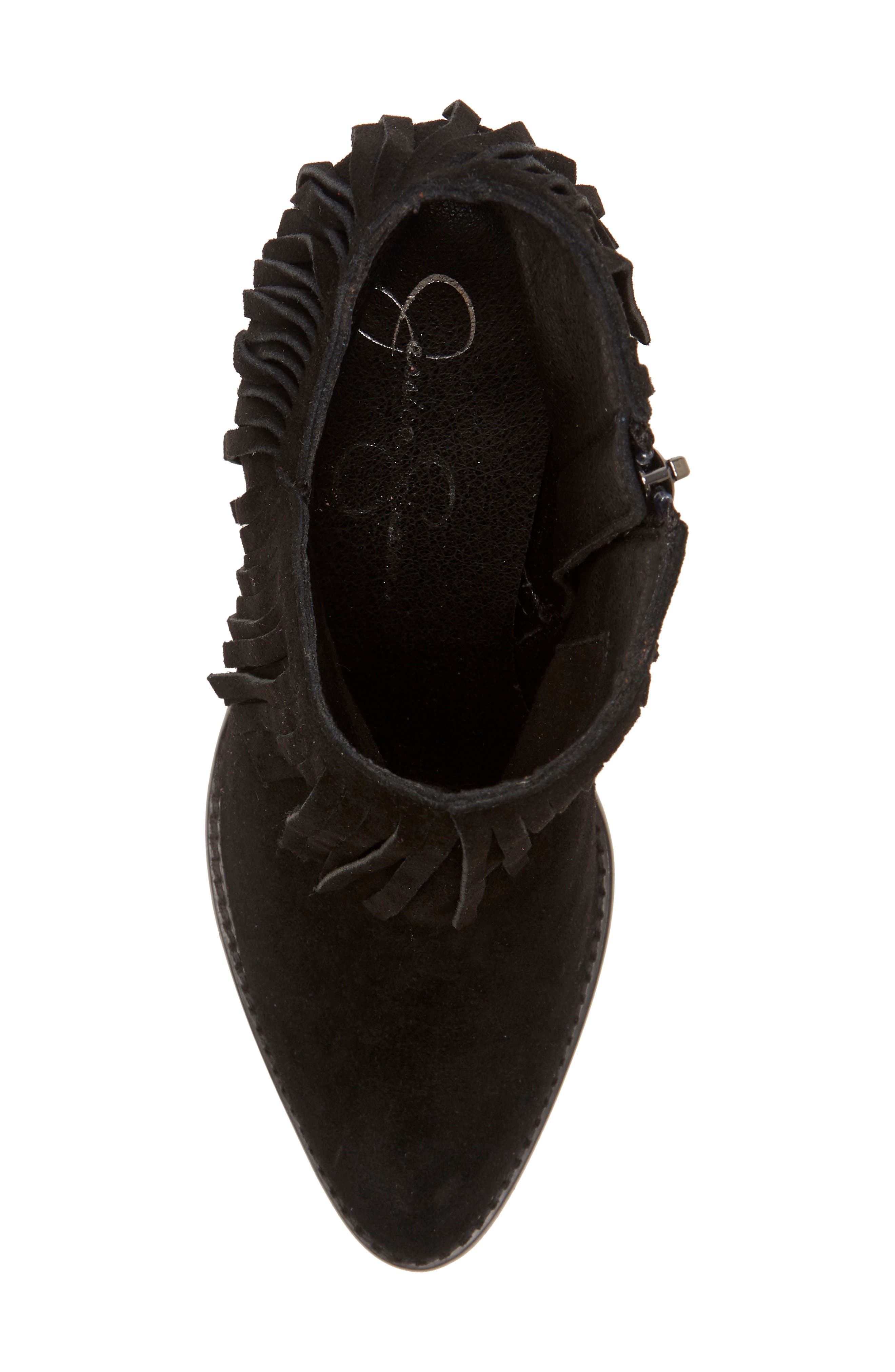 Jewles Fringe Bootie, Alternate, color, BLACK/ BLACK FAUX LEATHER