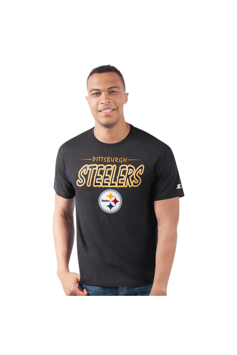 Men's Starter  Black Pittsburgh Steelers Prime Time T-Shirt, Main, color, Black