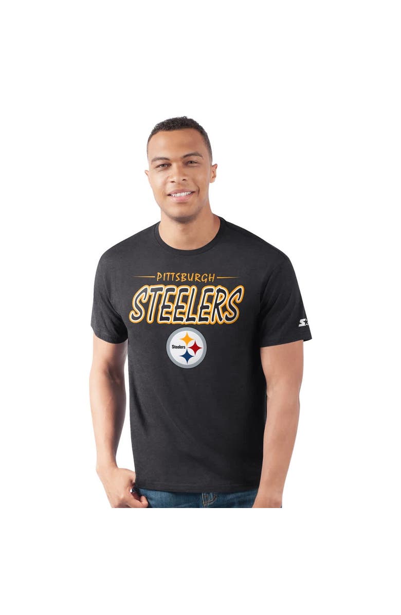 STARTER Men
s Starter  Black Pittsburgh Steelers Prime Time T-Shirt, Main, color, Black