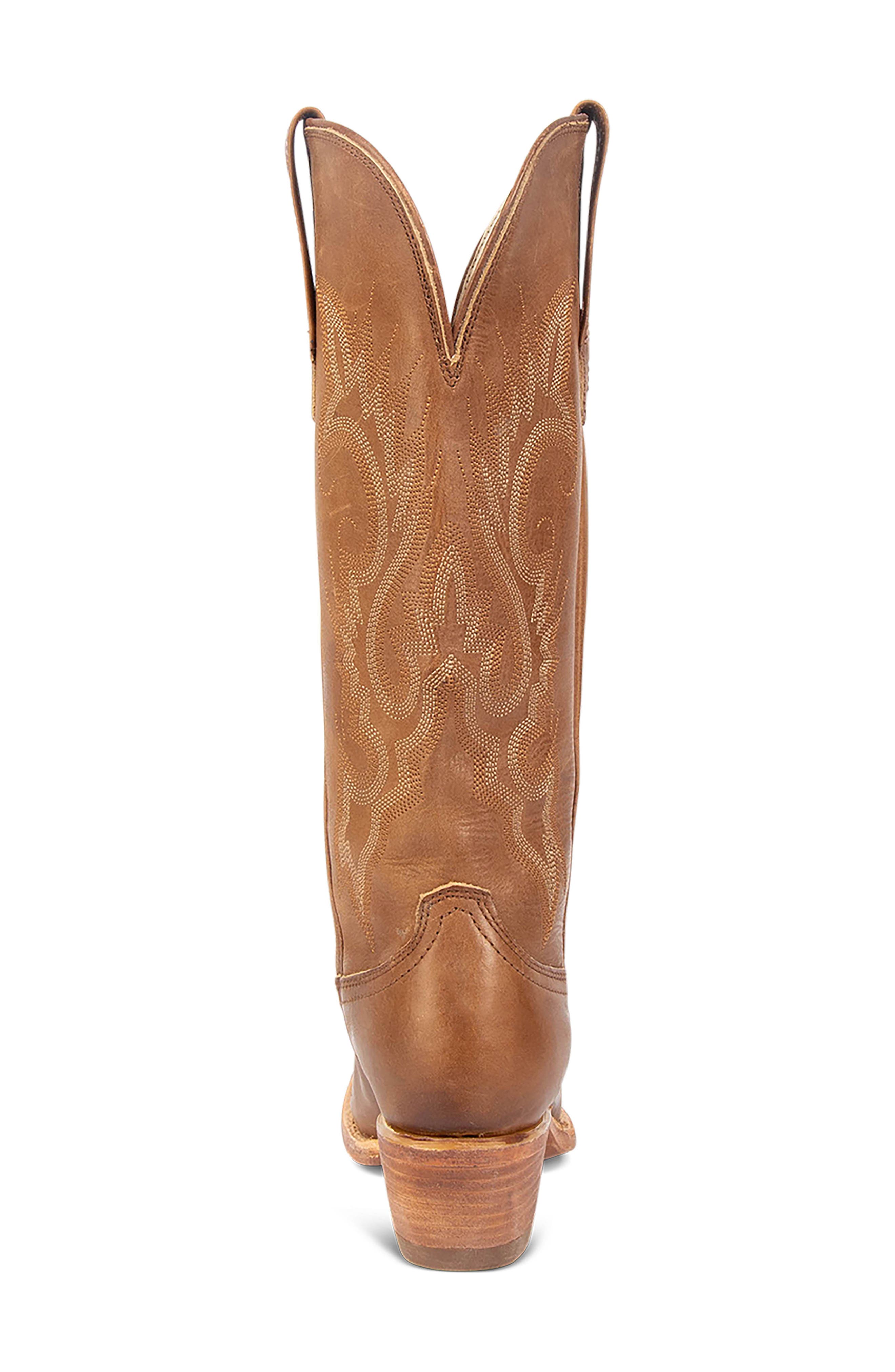 Woodland Leather Western Boot, Alternate, color, TAN