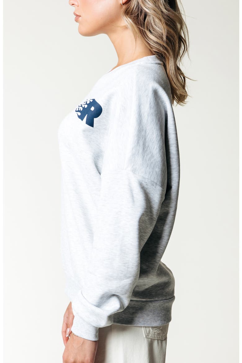 Racer Logo Dropped Shoulder Sweat, Alternate, color, Light grey