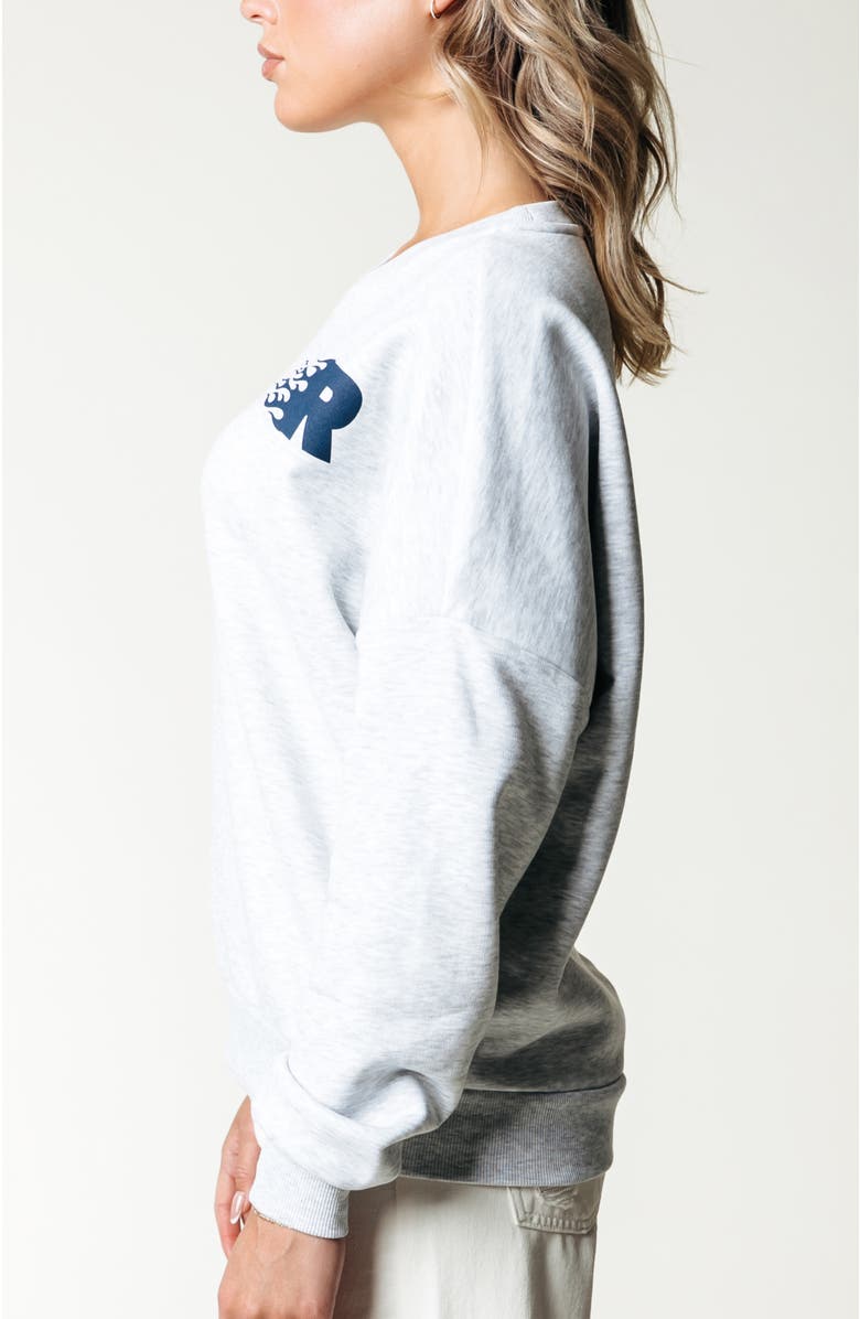 Colourful Rebel Racer Logo Dropped Shoulder Sweat, Alternate, color, Grey