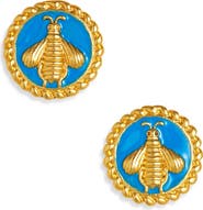 Karine Sultan Bee Coin Stud Earrings