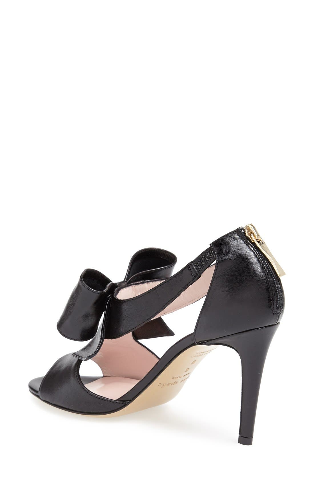 'imelda' cutout nappa leather pump, Alternate, color, BLACK