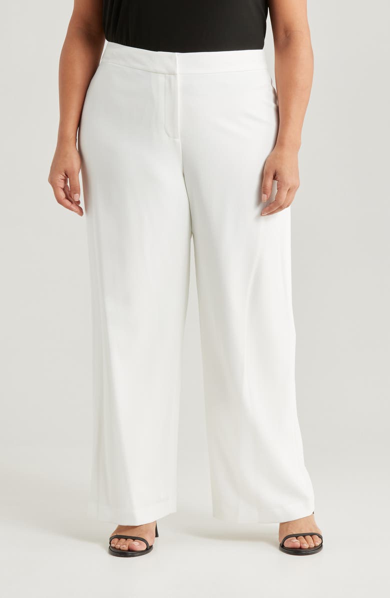 Tahari ASL Wide Leg Pants, Main, color, White