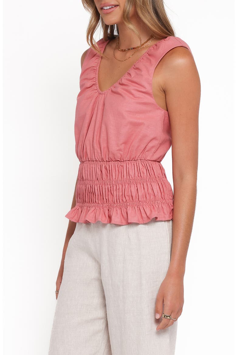 Lucilla Shirred Top, Alternate, color, PETAL PINK