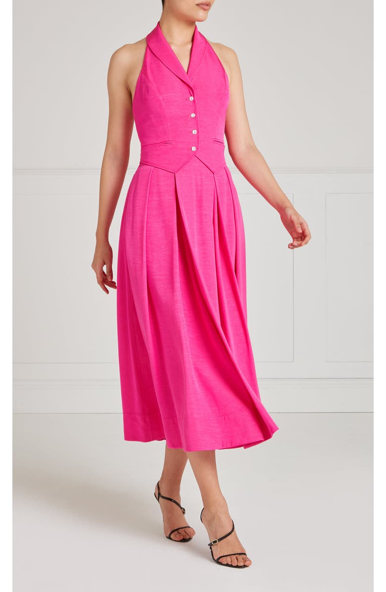 Temperley London Elodie Halter Dress, Alternate, color, Fuchsia Pink