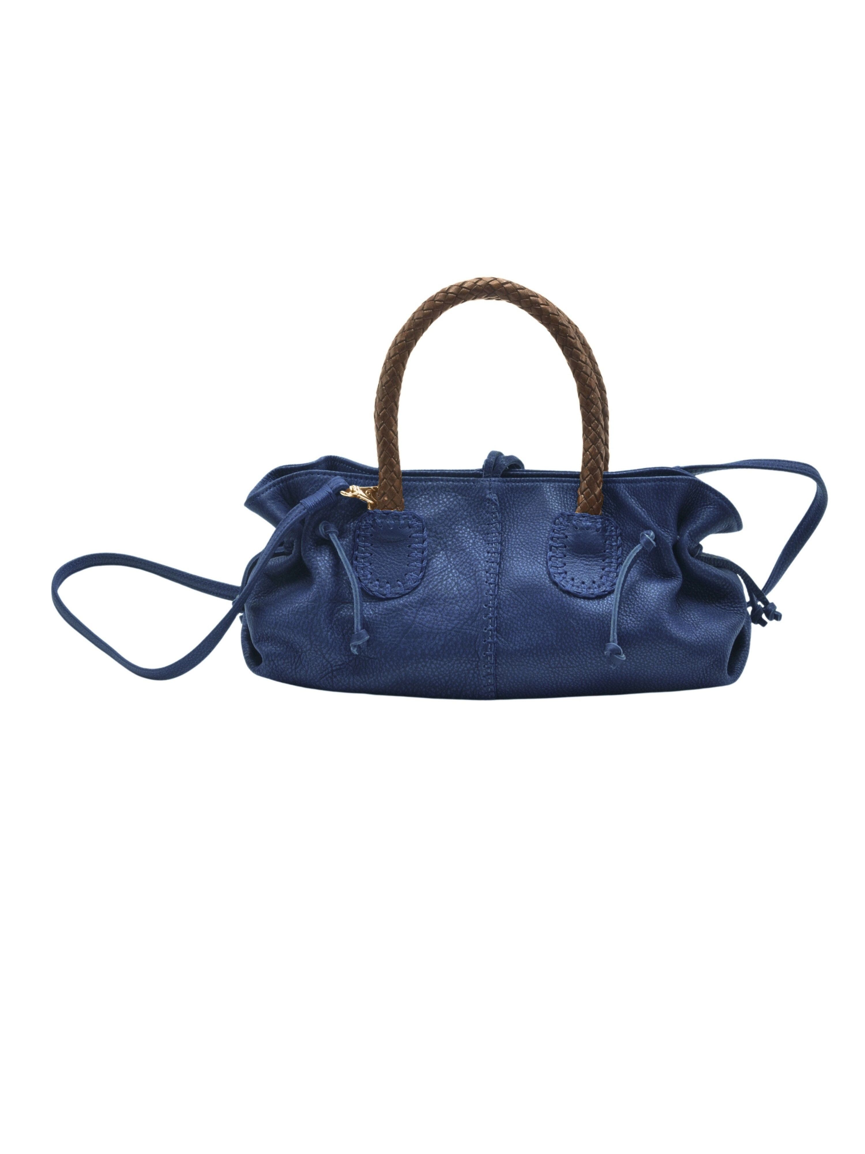 Carlos Falchi Mini Barrel Leather Bag CF626, Alternate, color, Whiskey