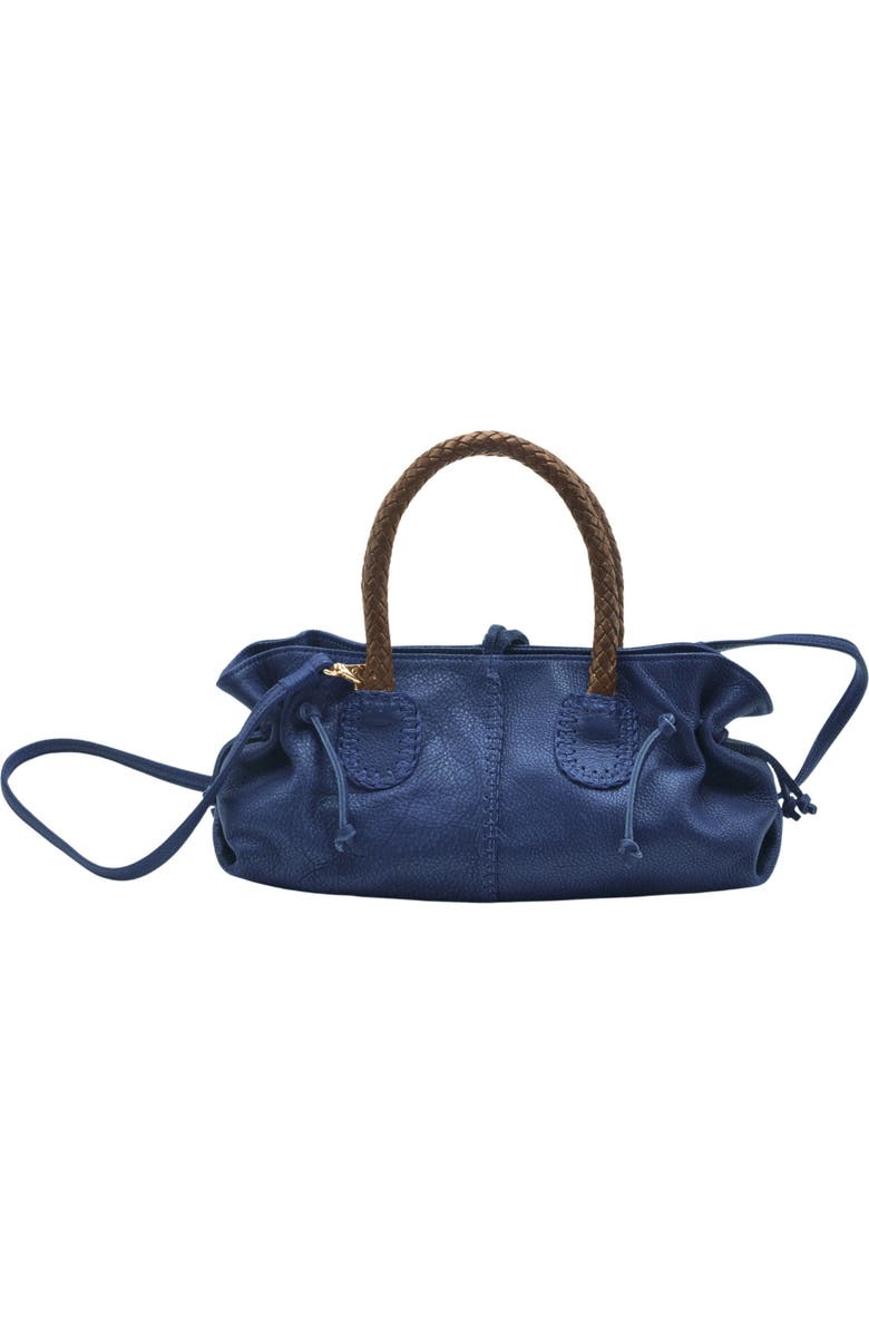 Carlos Falchi Mini Barrel Leather Bag CF626, Alternate, color, Whiskey