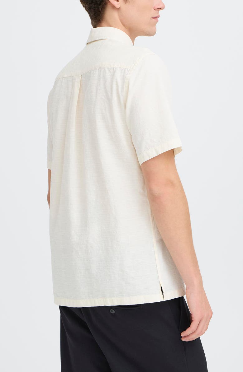 CASUAL FRIDAY Regular Fit Short Sleeve Button-Up Shirt, Alternate, color, Snow White