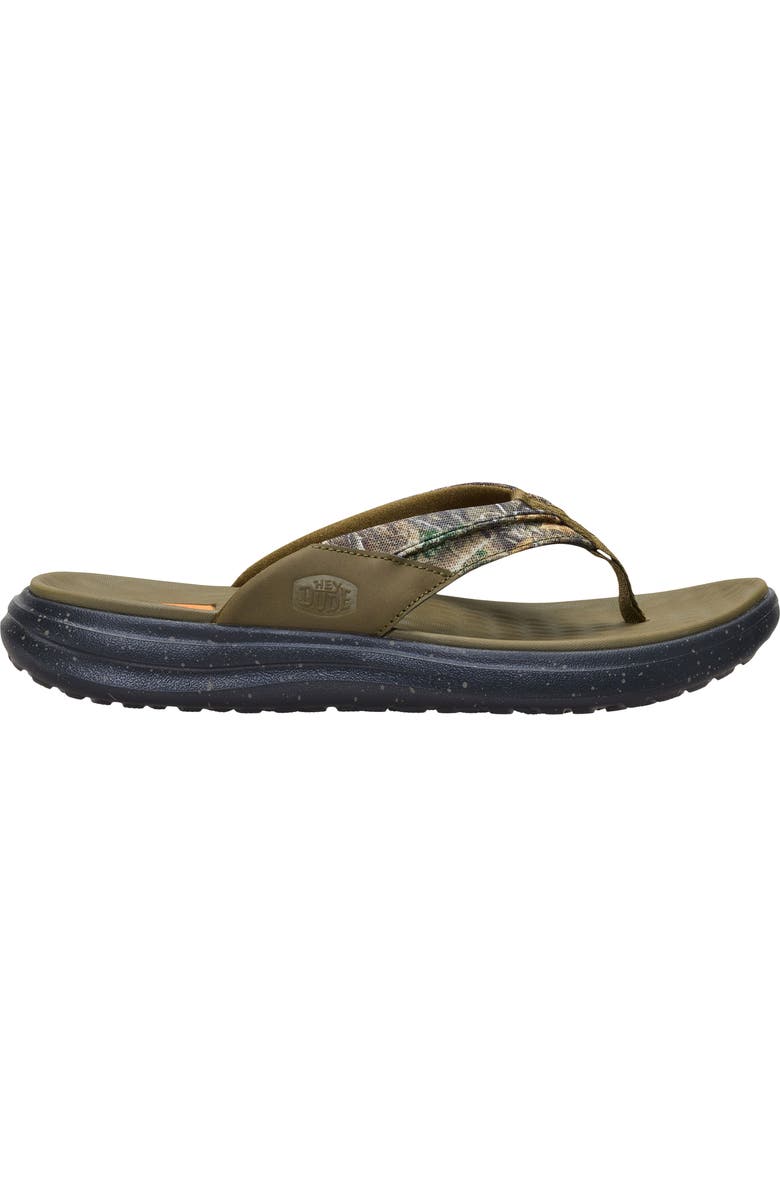 Hey Dude Finn RealTree Flip Flop, Alternate, color, Green