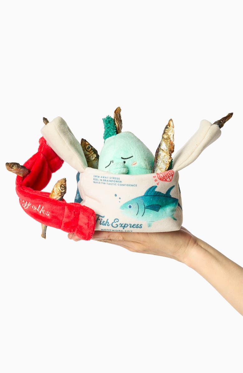 the furryfolks Fish Express Nosework Toy, Alternate, color, Green