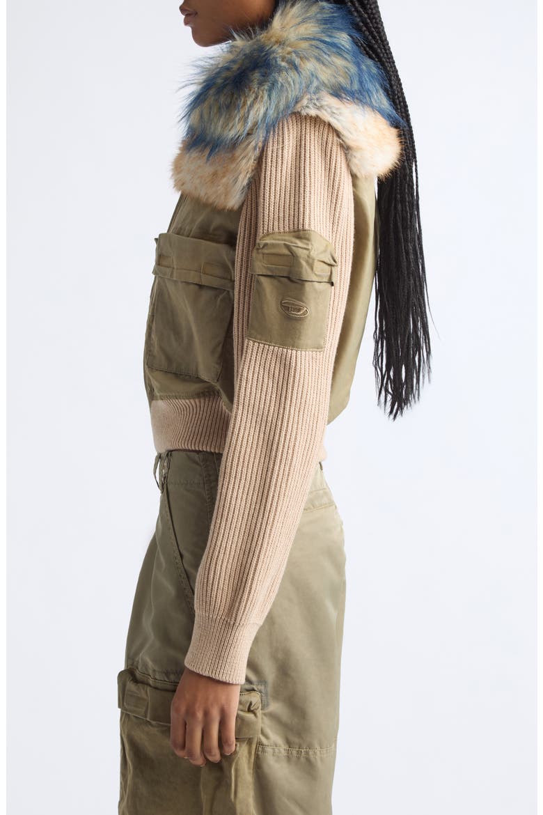 G-Ustav Mixed Media Jacket, Alternate, color, KHAKI