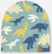 Deux par Deux Stretch Jersey Dinosaur Beanie