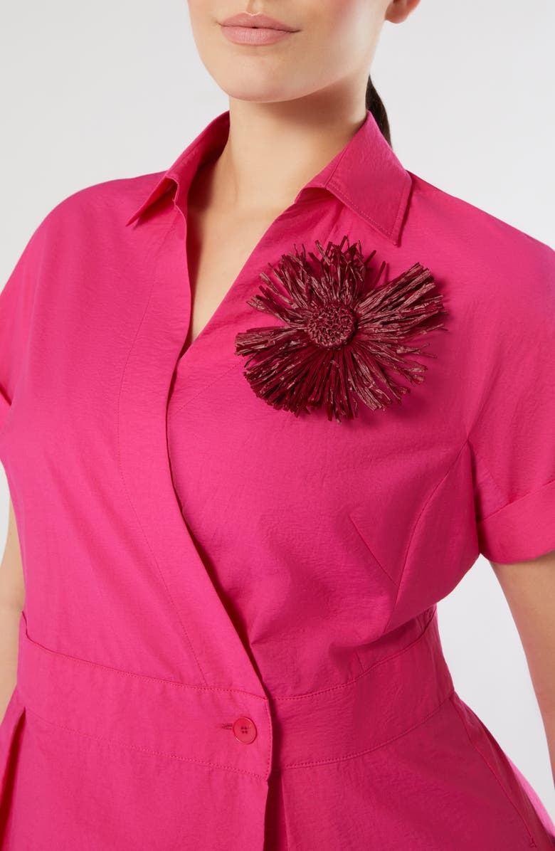 Marina Rinaldi Gabbia Wrap Midi Dress, Alternate, color, Fuchsia