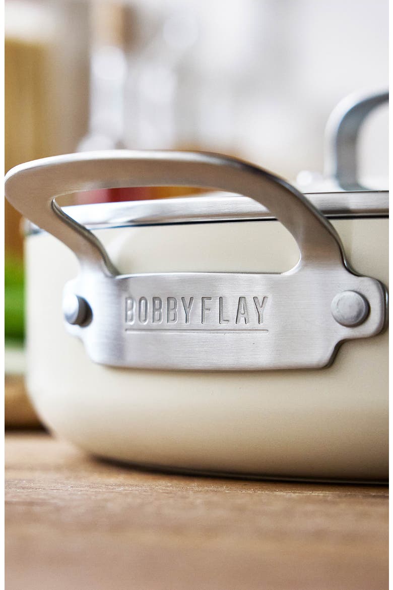 x Bobby Flay Professional Ceramic Nonstick 13-Piece Cookware Set, Alternate, color, CREAM