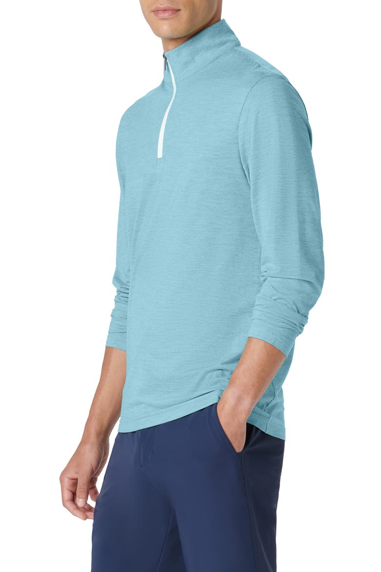 Quarter Zip Performance Pullover, Alternate, color, AQUA