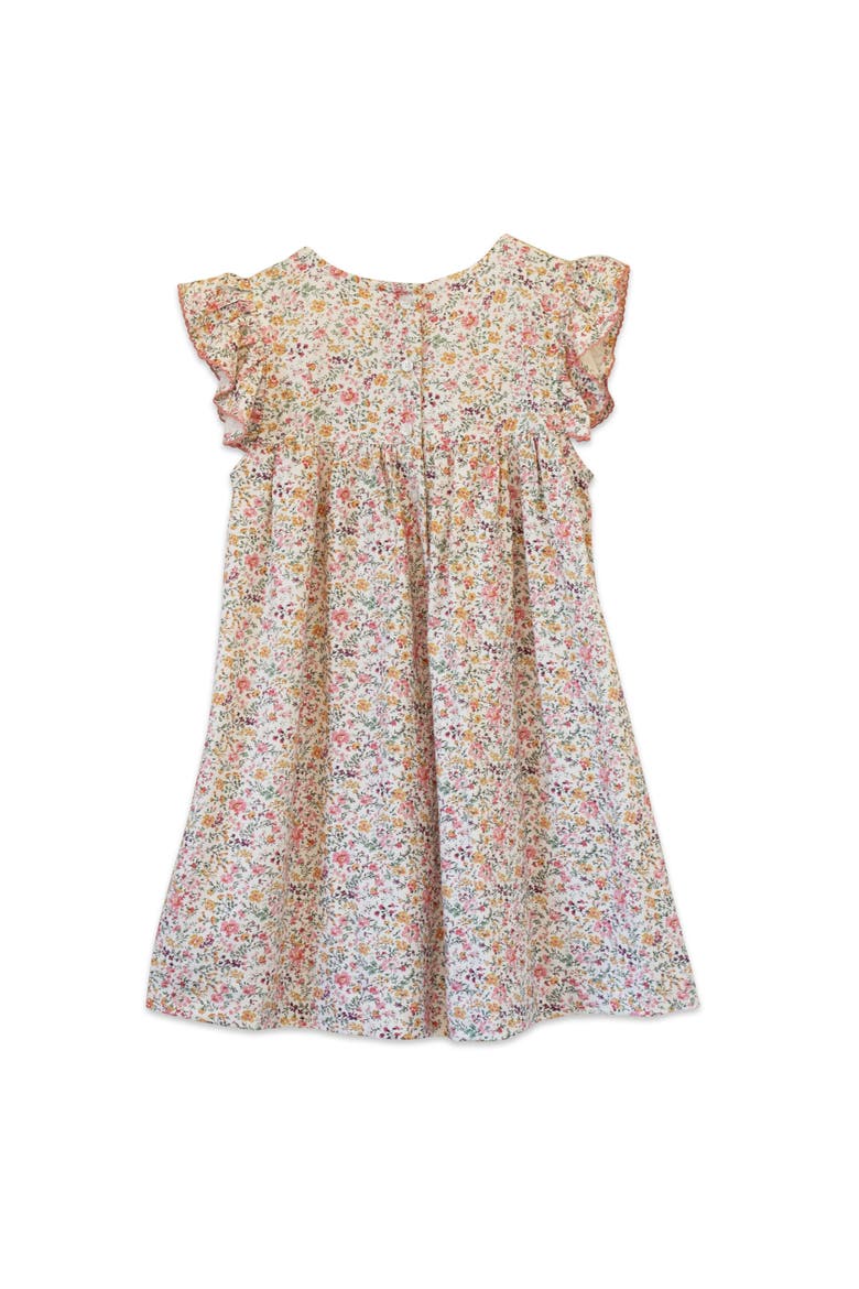 Hannah Dress with Flutter Sleeves, Alternate, color, Peach