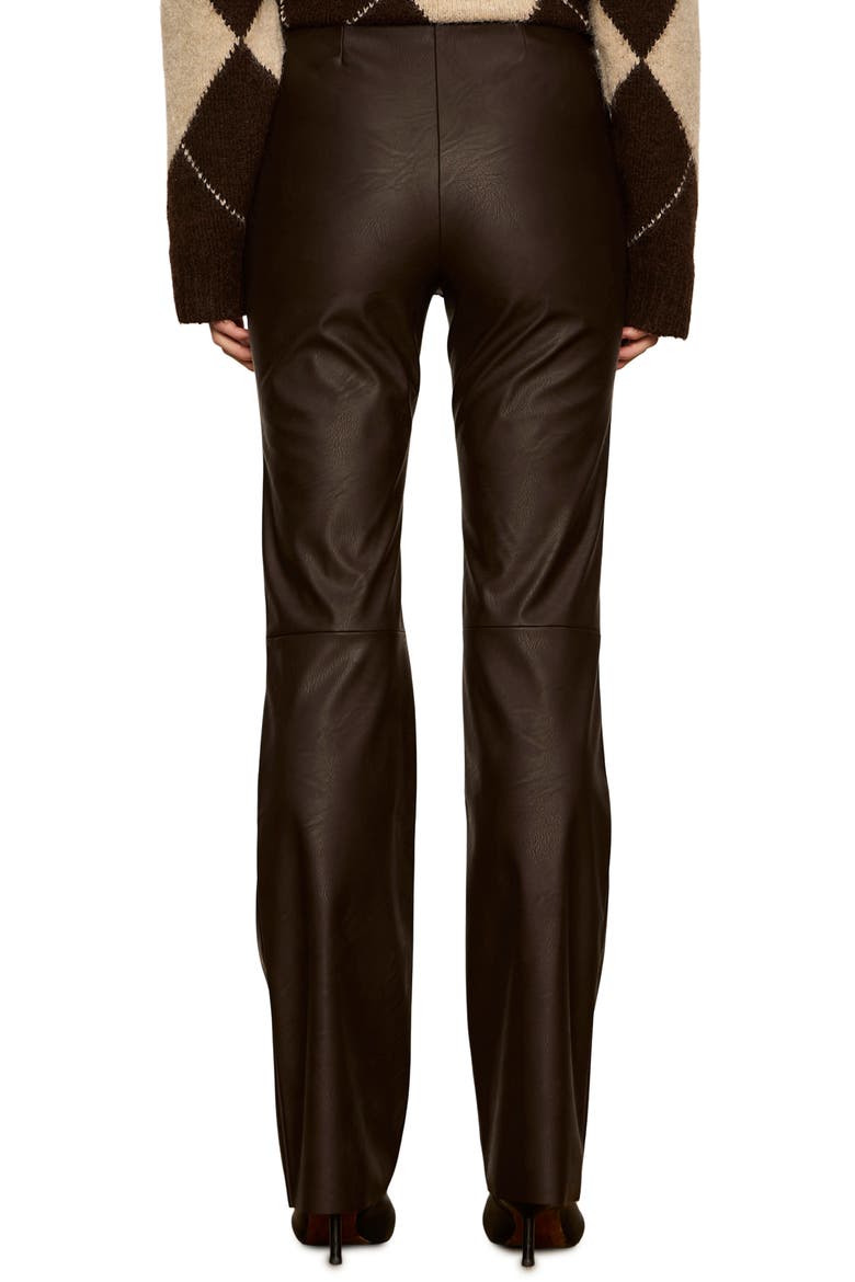 Sashay Faux Leather Pants, Alternate, color, ESPRESSO BROWN MARTINI