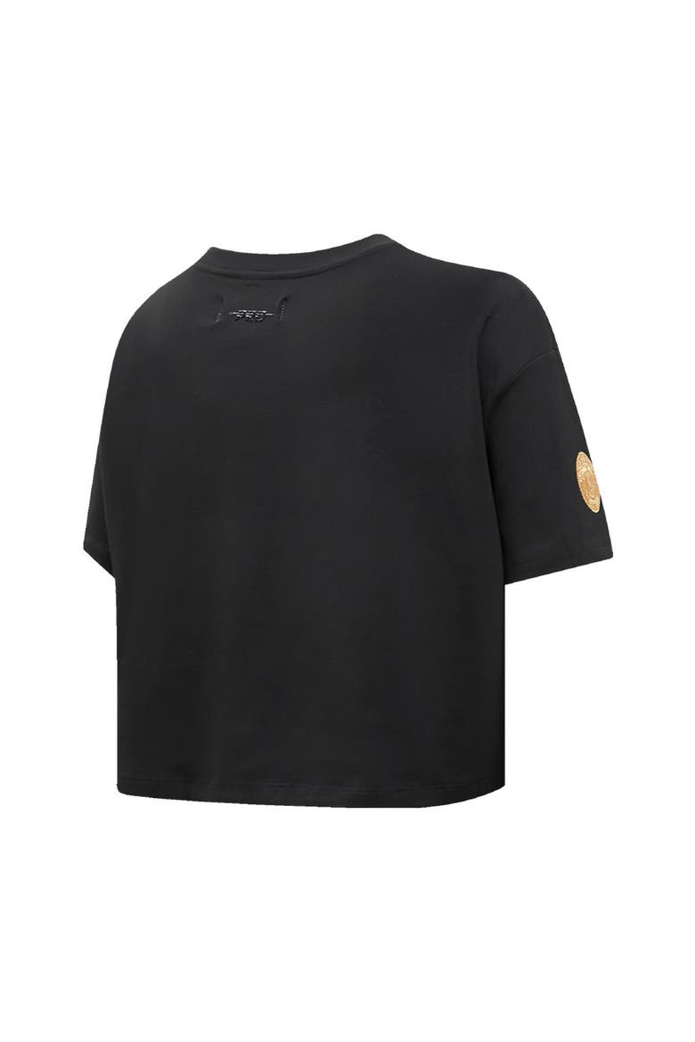 Women's Pro Standard Black Milwaukee Bucks Holiday Glam Boxy T-Shirt, Alternate, color, Black