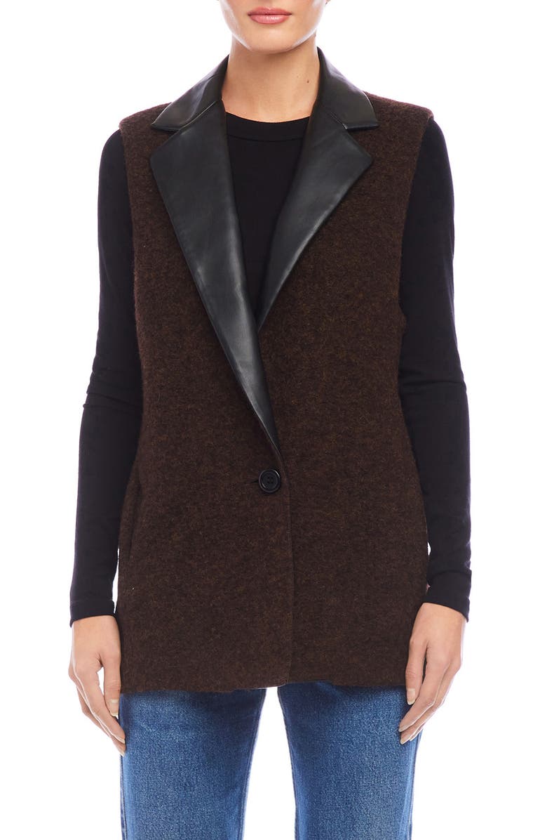 FIFTEEN TWENTY Brooklyn Wool Blend Vest, Main, color, Brown