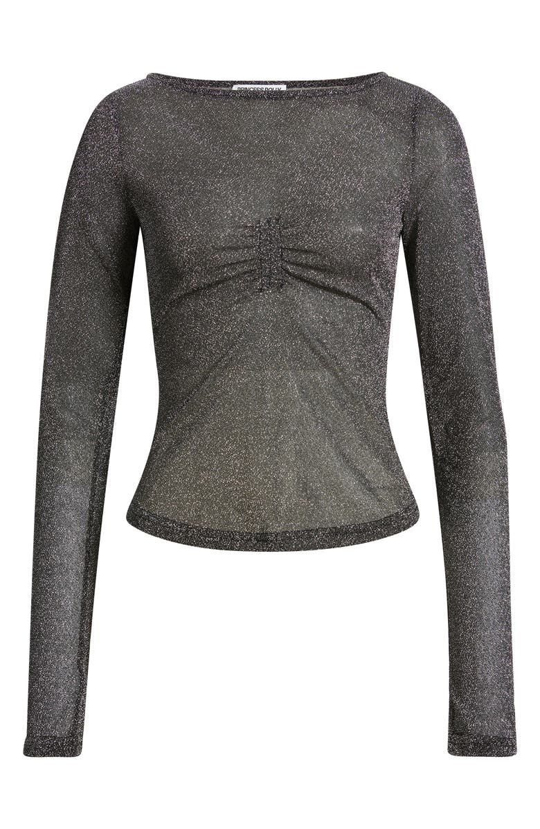 Princess Polly Crystal Clear Sheer Mesh Top, Main, color, 