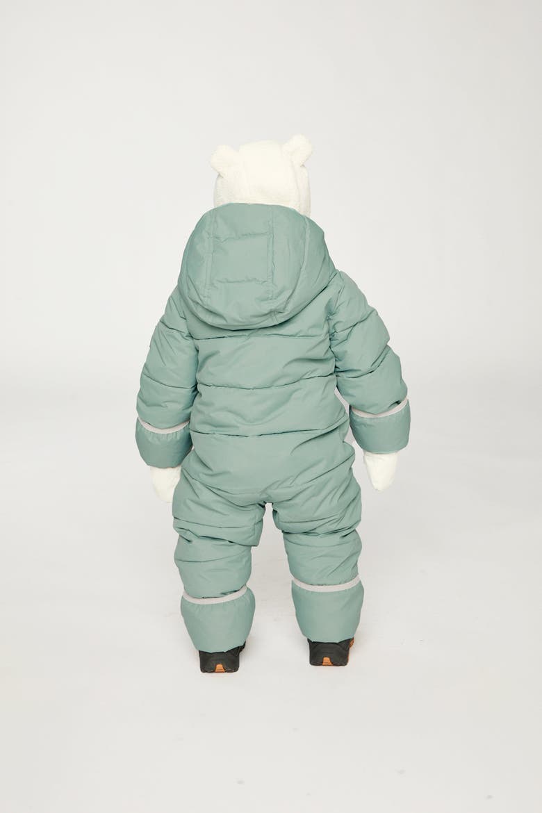 Waterproof Hooded One Piece Snowsuit, Alternate, color, Sage Green