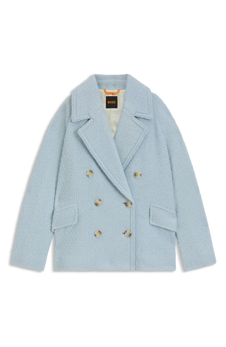 BOSS Orange Cabani Textured Double Breasted Jacket, Alternate, color, Light/ Pastel Blue