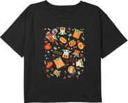 Star Wars: The Mandalorian Girl's Star Wars The Mandalorian Trick or Treat Grogu Collage  Graphic T-Shirt