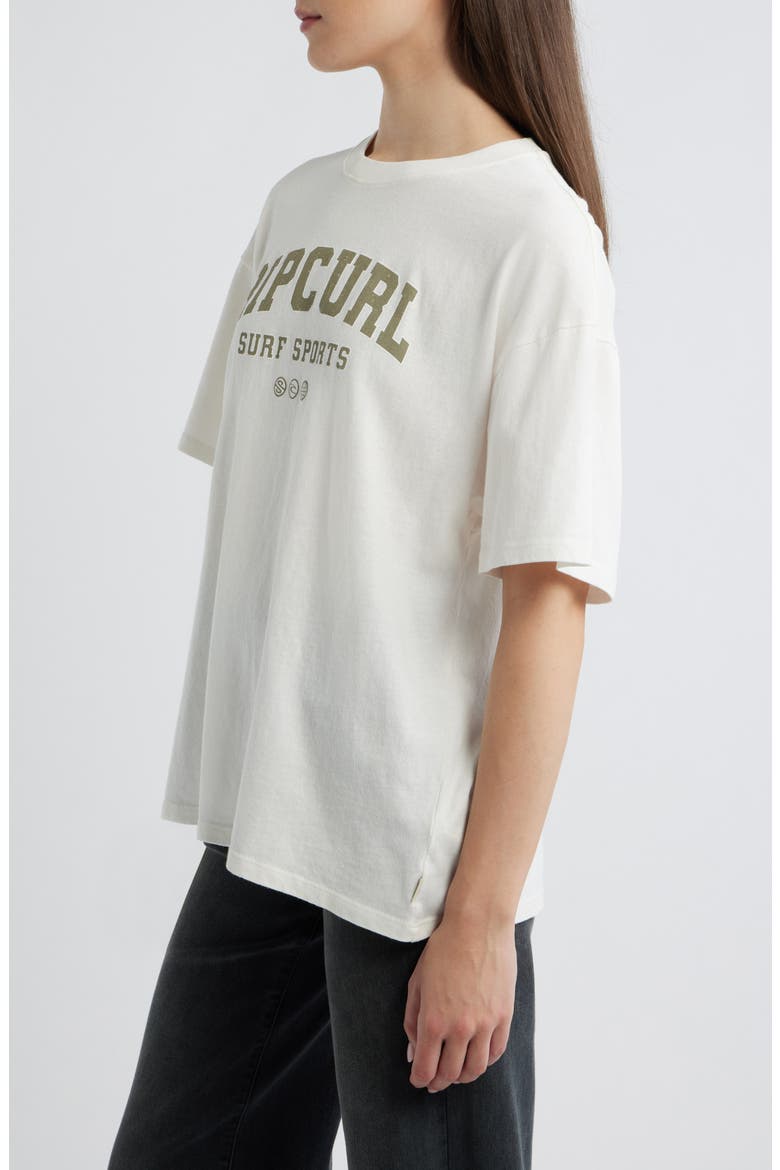Varsity Sports Graphic Heritage Tee, Alternate, color, BONE/ KHAKI