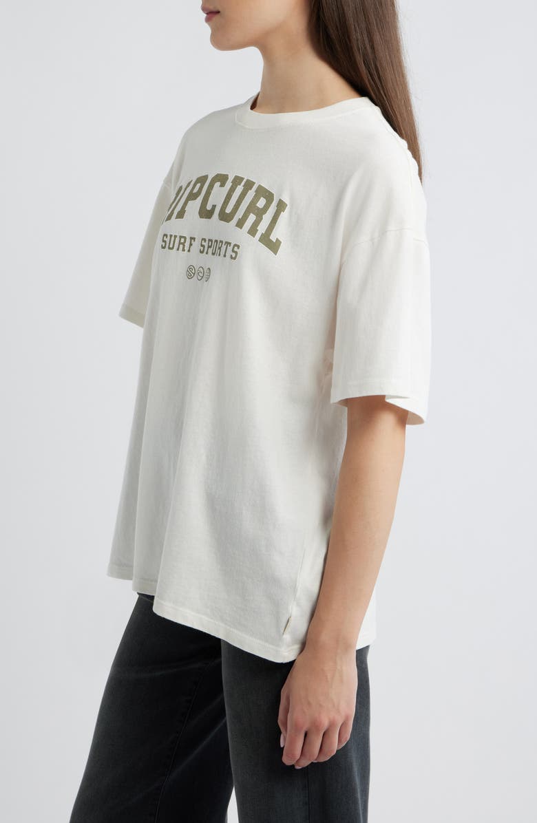 Rip Curl Varsity Sports Graphic Heritage Tee, Alternate, color, Bone/ Khaki