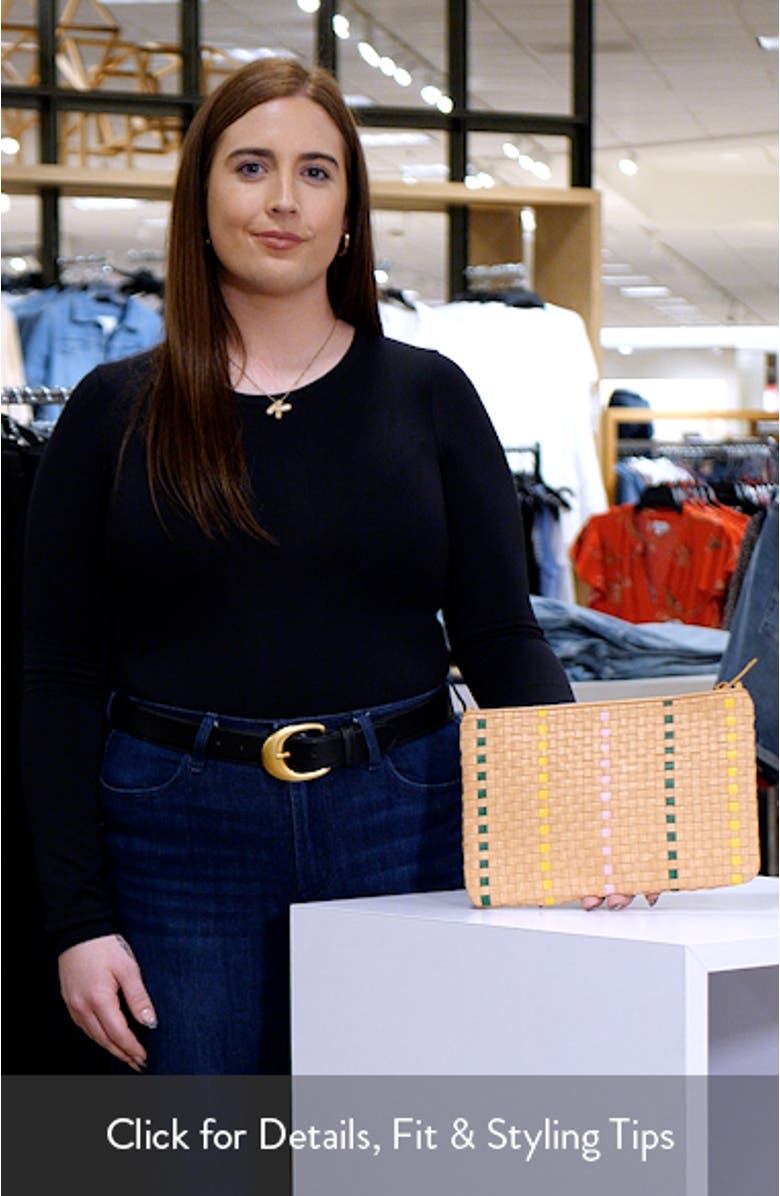 Woven Leather Flat Clutch, sales video thumbnail