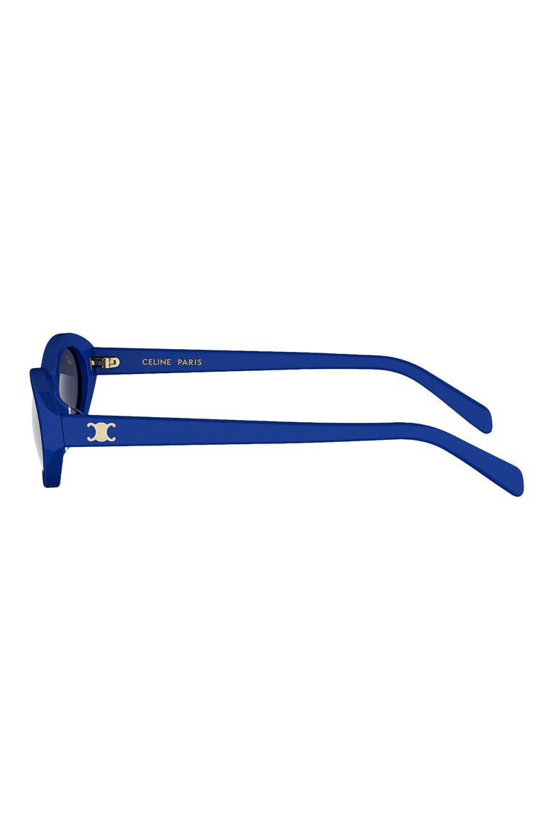 Triomphe Mini 54mm Oval Sunglasses, Alternate, color, SHINY BLUE / BLUE