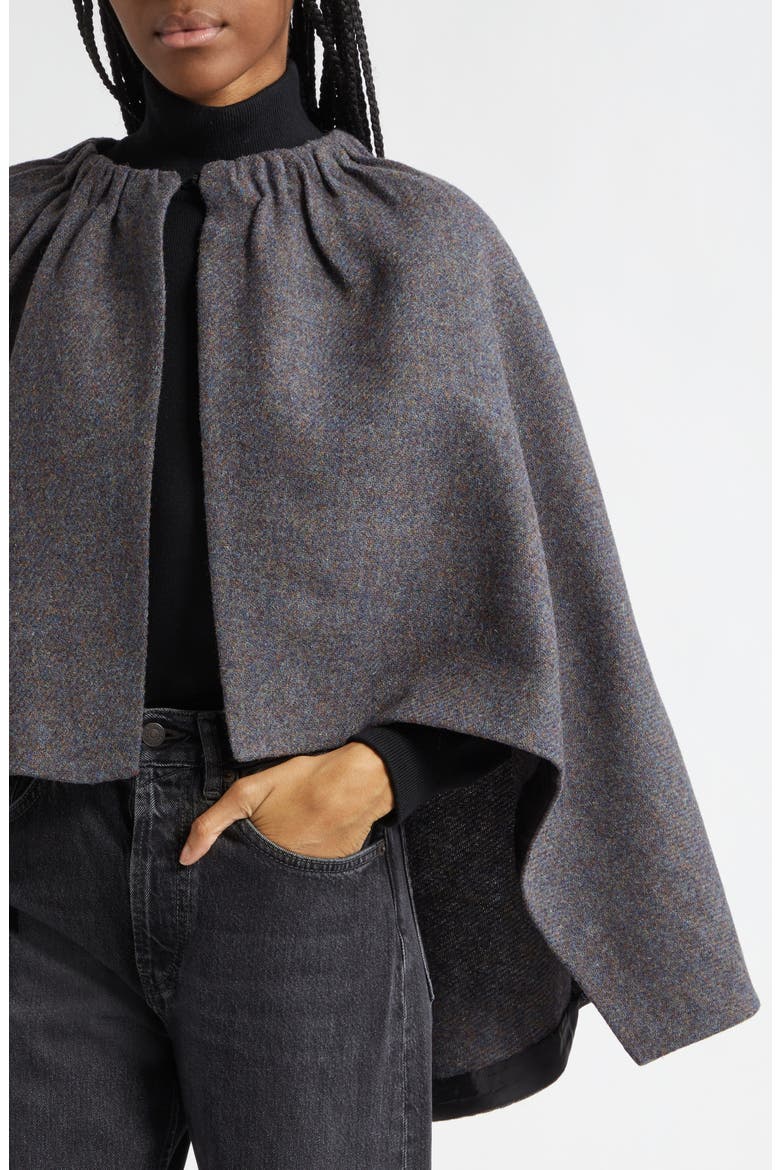 Winsome Wool Cape, Alternate, color, SLATE