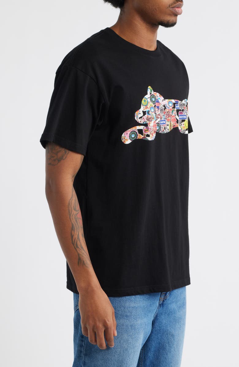 ICECREAM Stickers Graphic T-Shirt, Alternate, color, Black