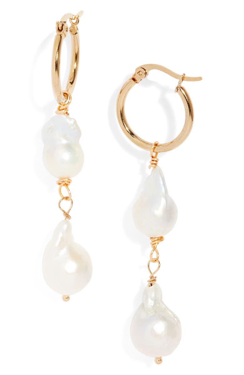 Casa Clara Joan Genuine Freshwater Pearl Drop Earrings, Main, color, 