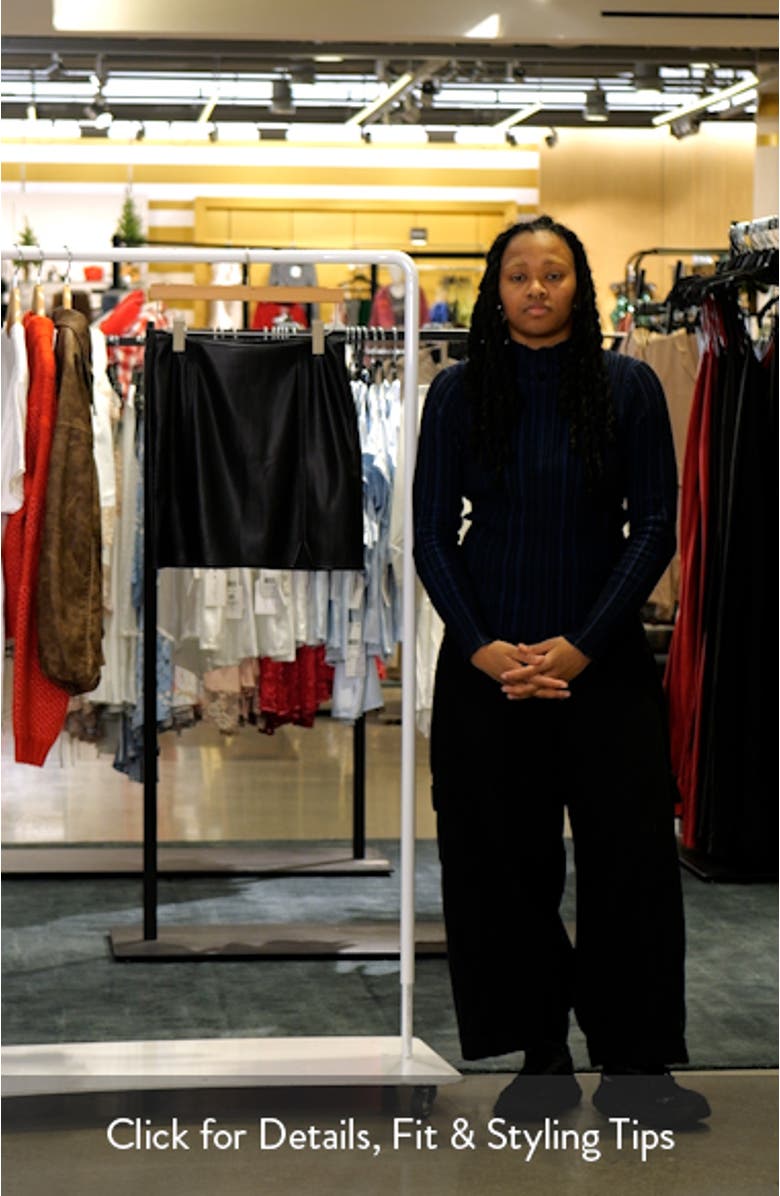 Macy Faux Leather Miniskirt, sales video thumbnail