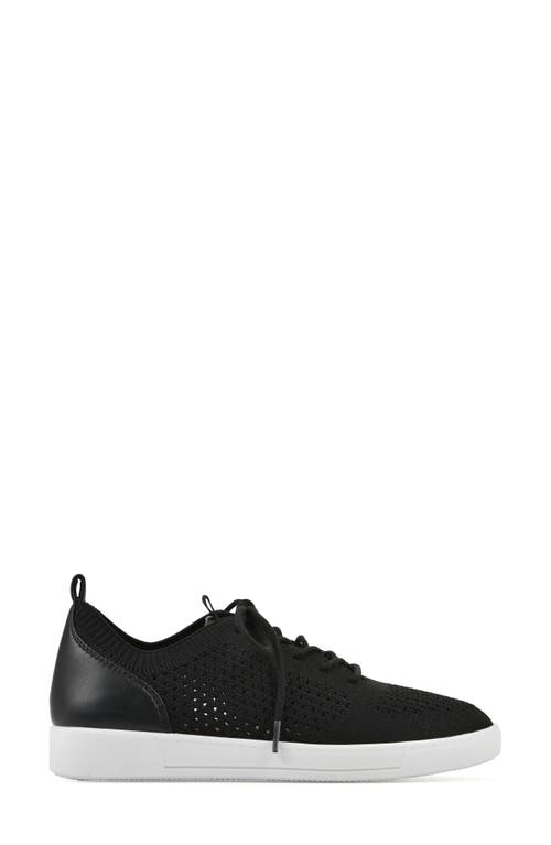 White Mountain Footwear Upscale Knit Sneaker In Black Fabric