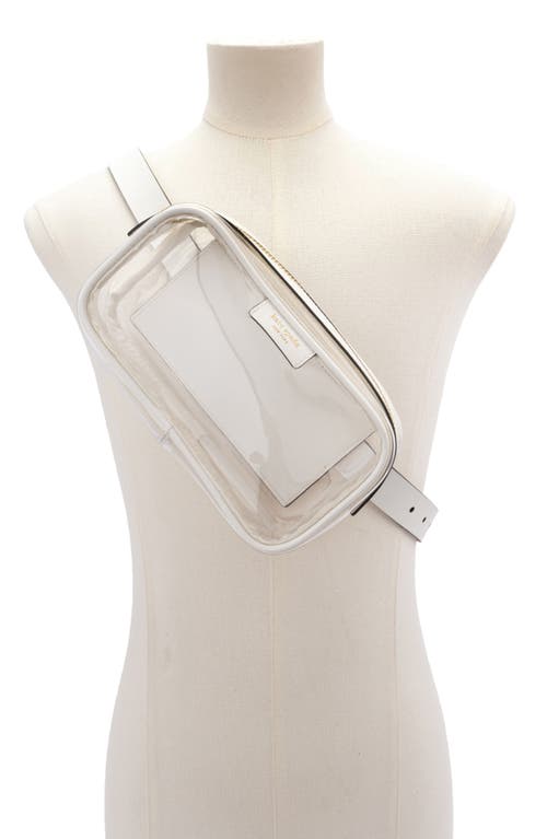 Kate Spade New York Clear Belt Bag In Clear/true White