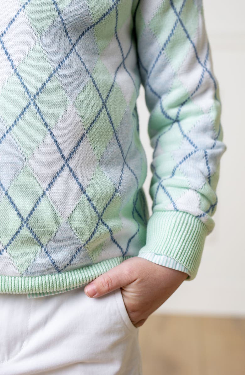Hope
Henry Boys
Organic Fine Gauge V-Neck Sweater, Kids, Alternate, color, Coastal Cottage Argyle