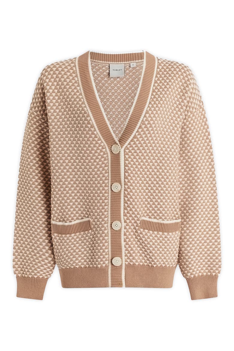 Tarran Longline Cotton Boyfriend Cardigan, Alternate, color, LIGHT TAUPE