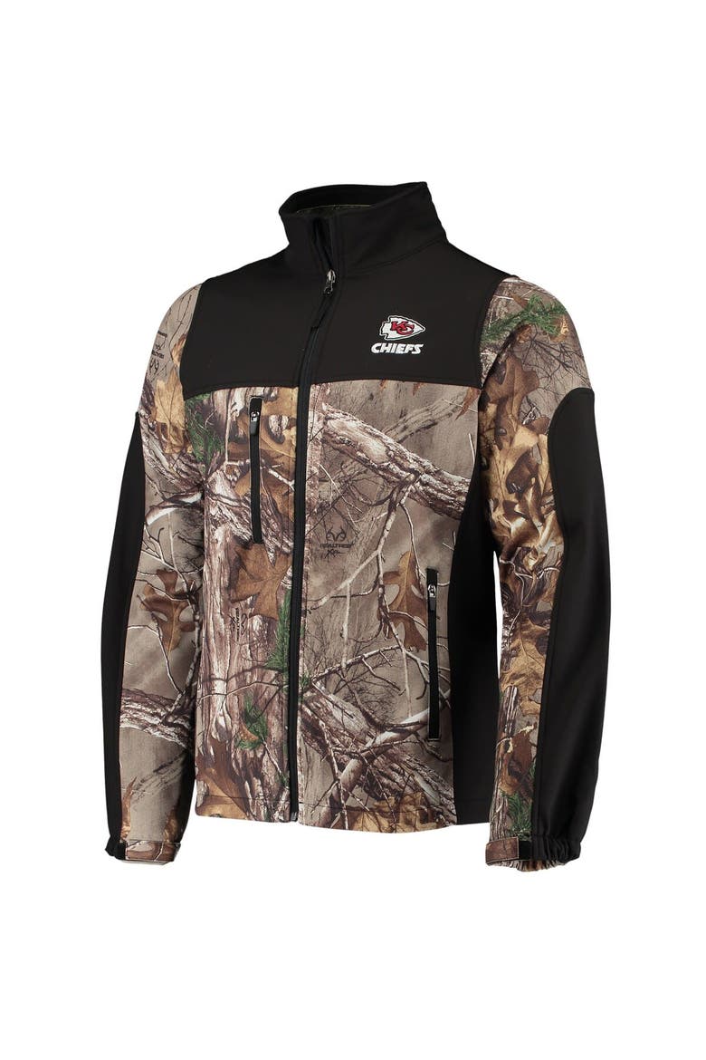 Men's Dunbrooke Realtree Camo/Black Kansas City Chiefs Circle Hunter Softshell Full-Zip Jacket, Alternate, color, Realtree Camo