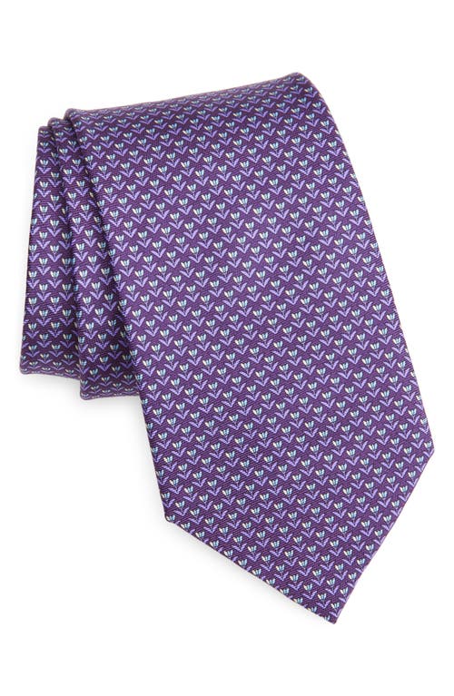 ZEGNA TIES Floral Silk Tie in Purple  product