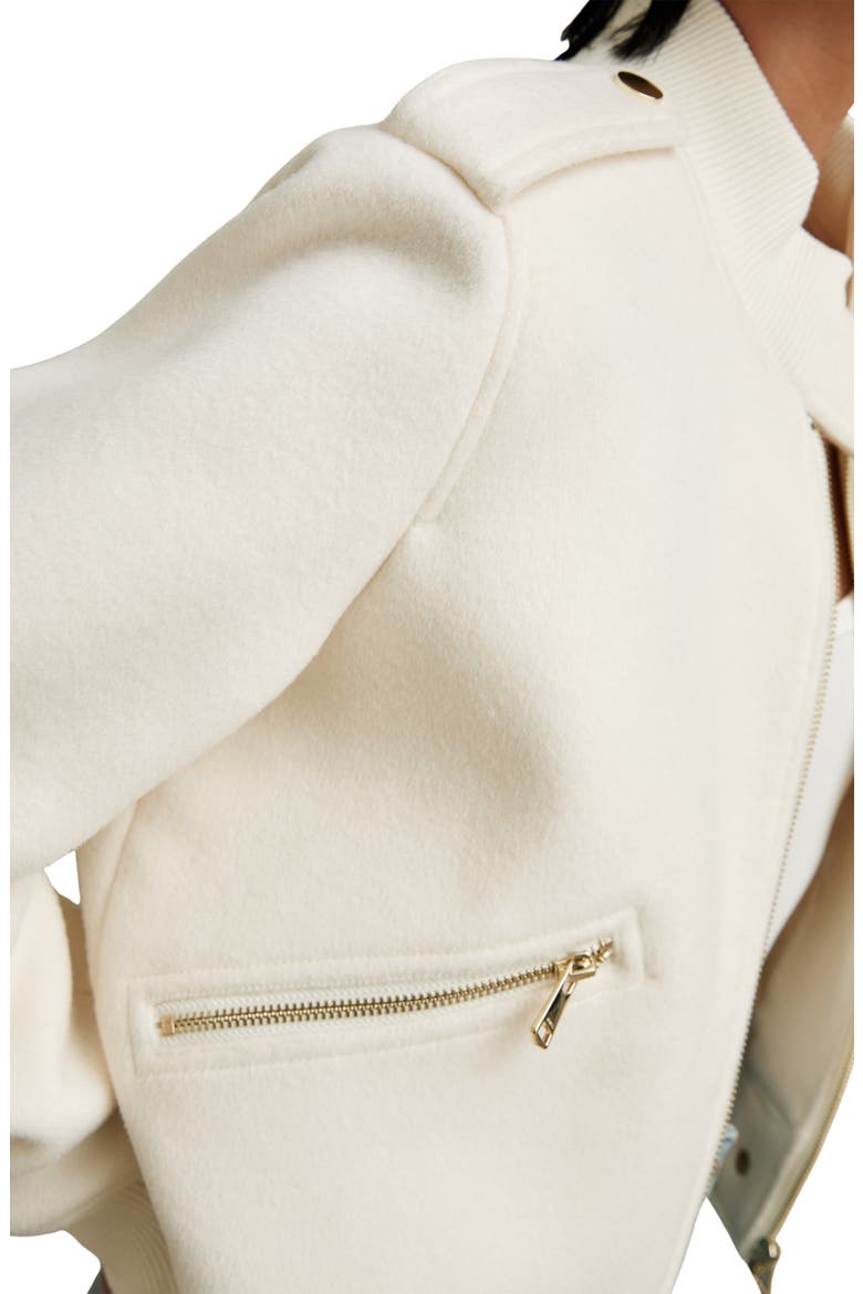 Cleo Bomber Jacket, Alternate, color, CREAM
